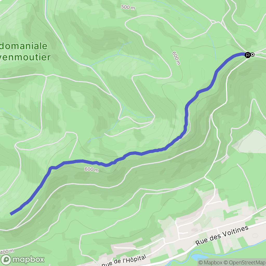 Moyenmoutier : carte du parcours de randonnée - France