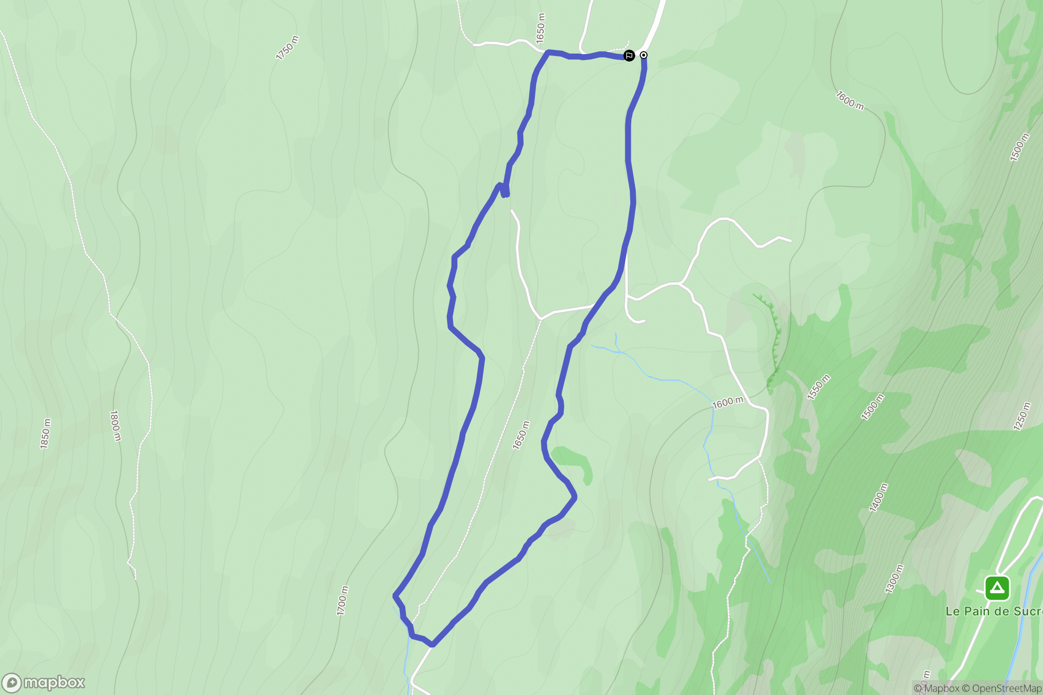 Gavarnie-Gèdre : carte du parcours de randonnée - France