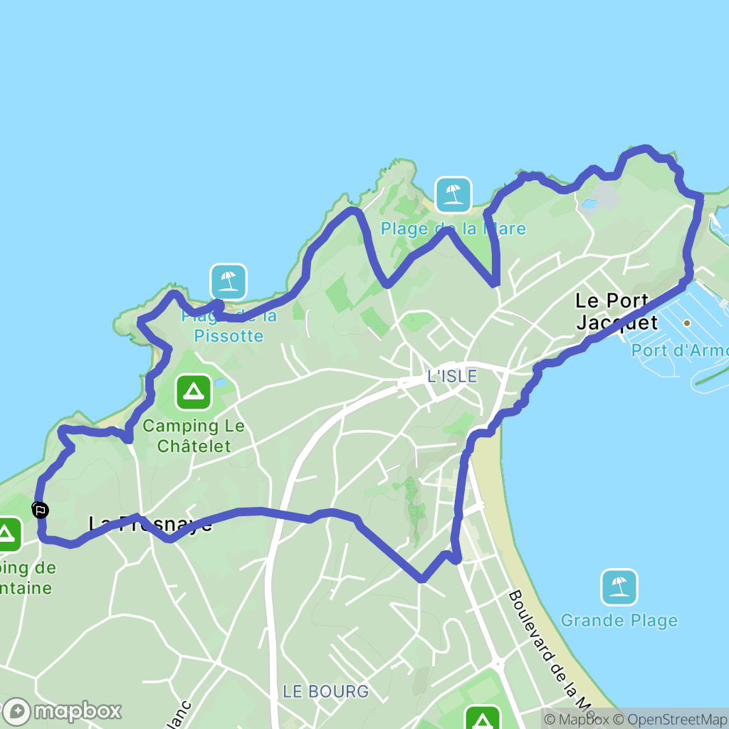 Saint-Cast-le-Guildo : carte du parcours de randonnée - France