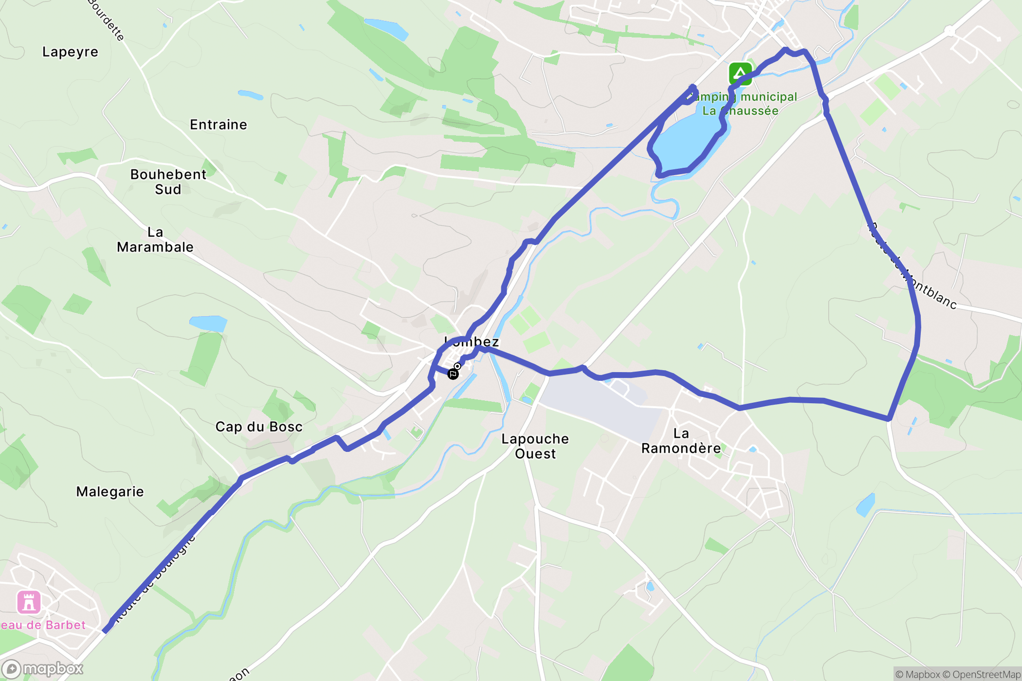 Lombez : carte du parcours de randonnée - France