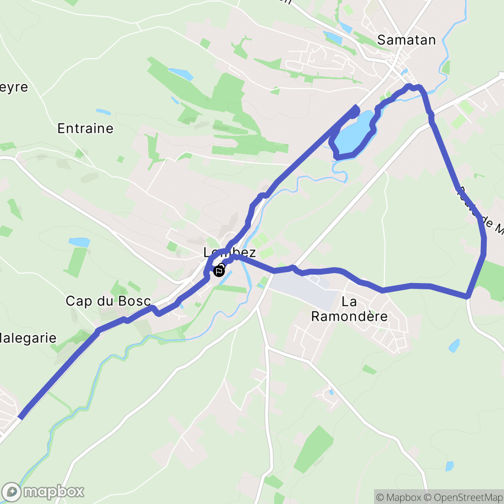 Lombez : carte du parcours de randonnée - France