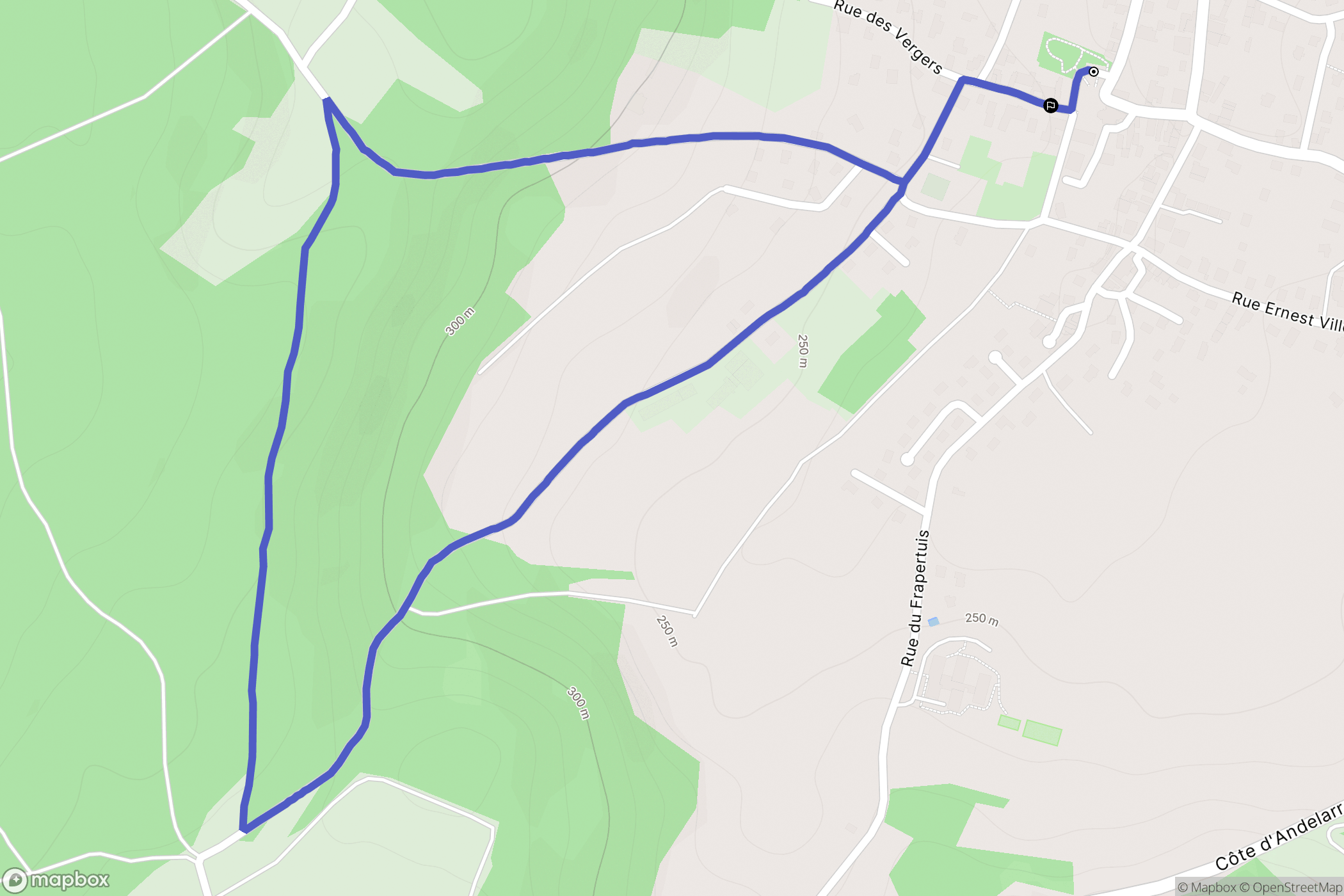 Noidans-lès-Vesoul : carte du parcours de randonnée - France