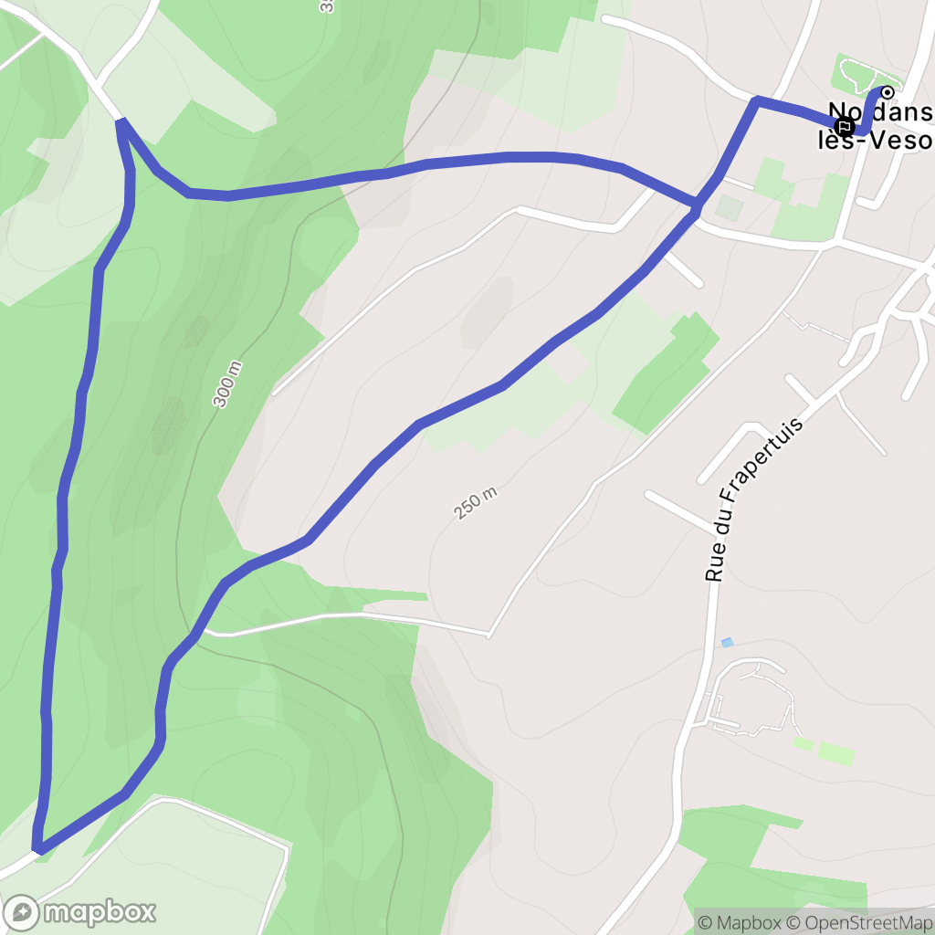 Noidans-lès-Vesoul : carte du parcours de randonnée - France