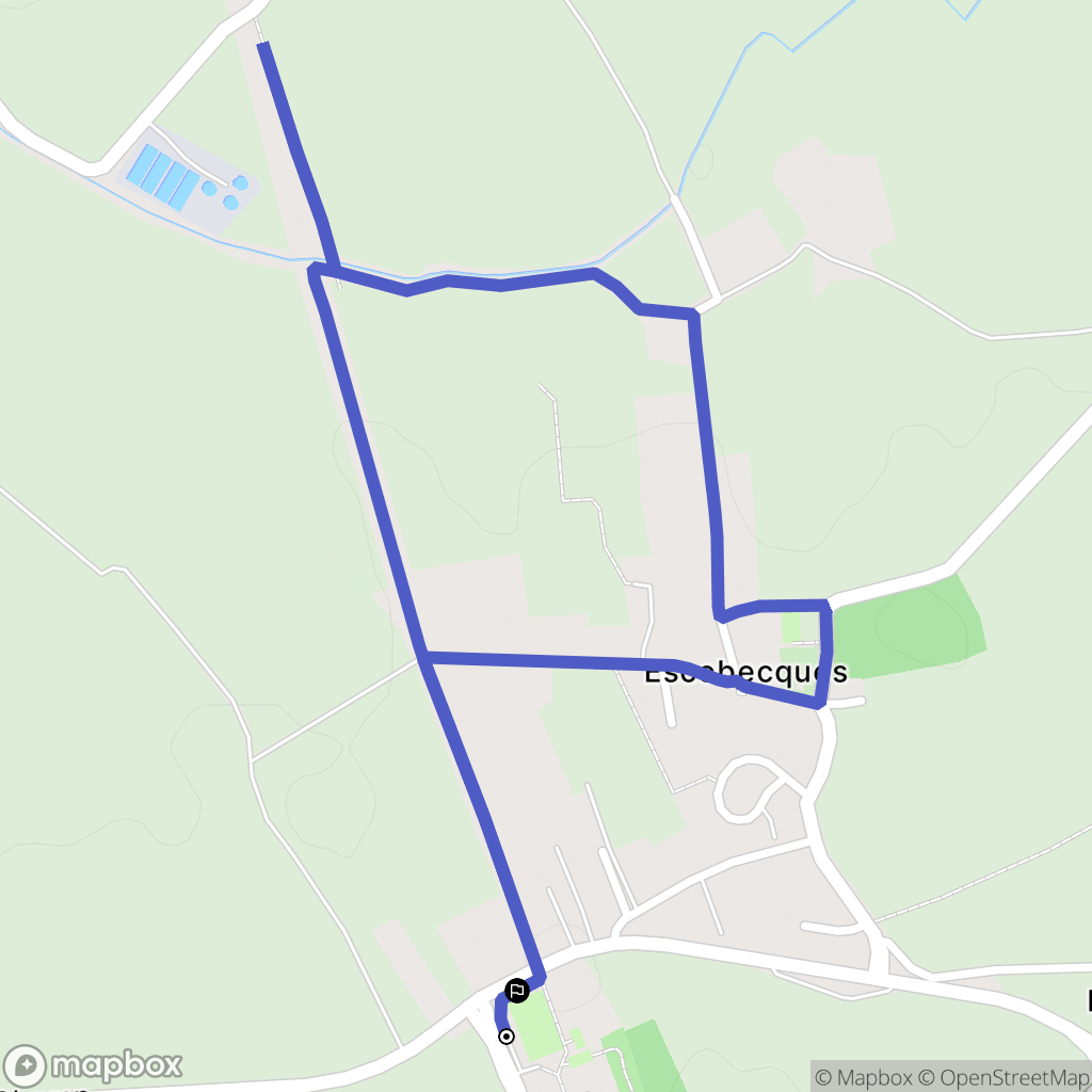 Escobecques : carte du parcours de randonnée - France