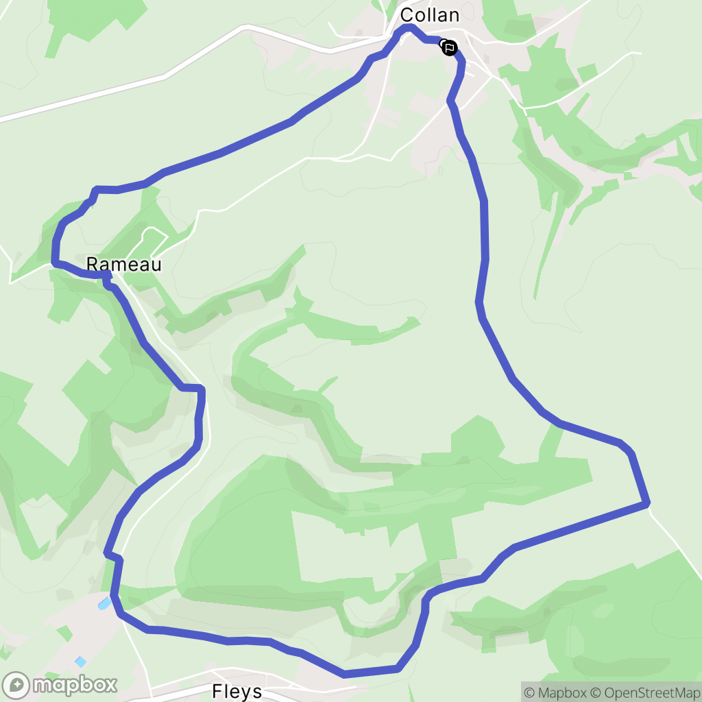 Collan : carte du parcours de randonnée - France