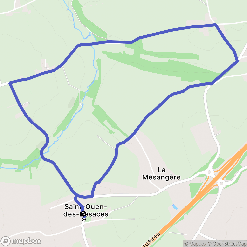 Souleuvre en Bocage : carte du parcours de randonnée - France