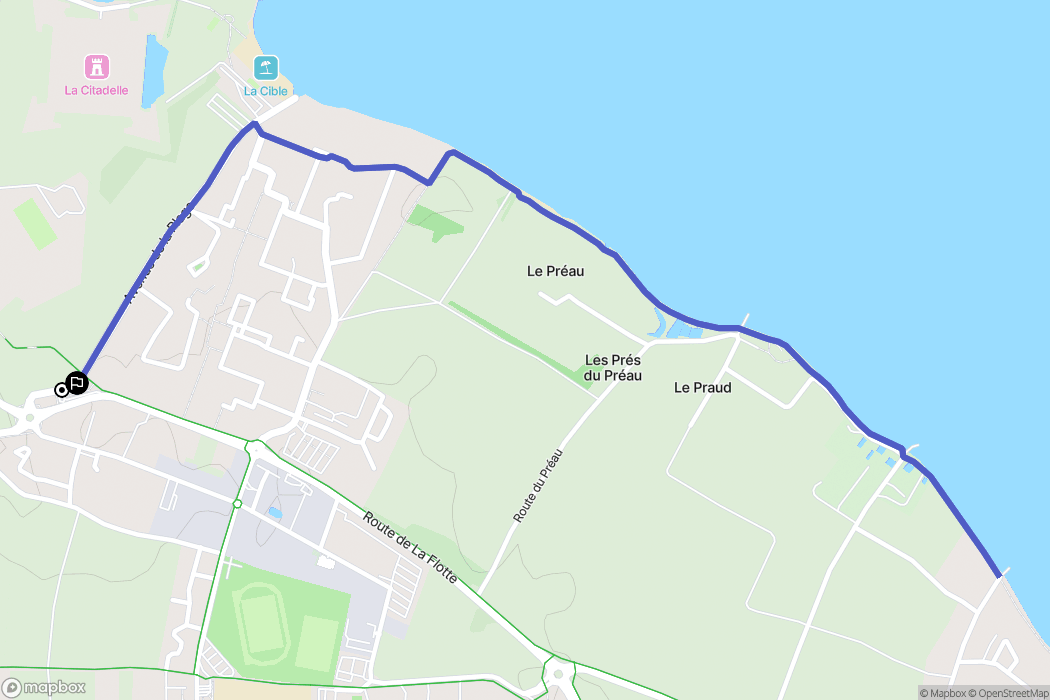 Saint-Martin-de-Ré : carte du parcours de randonnée - France