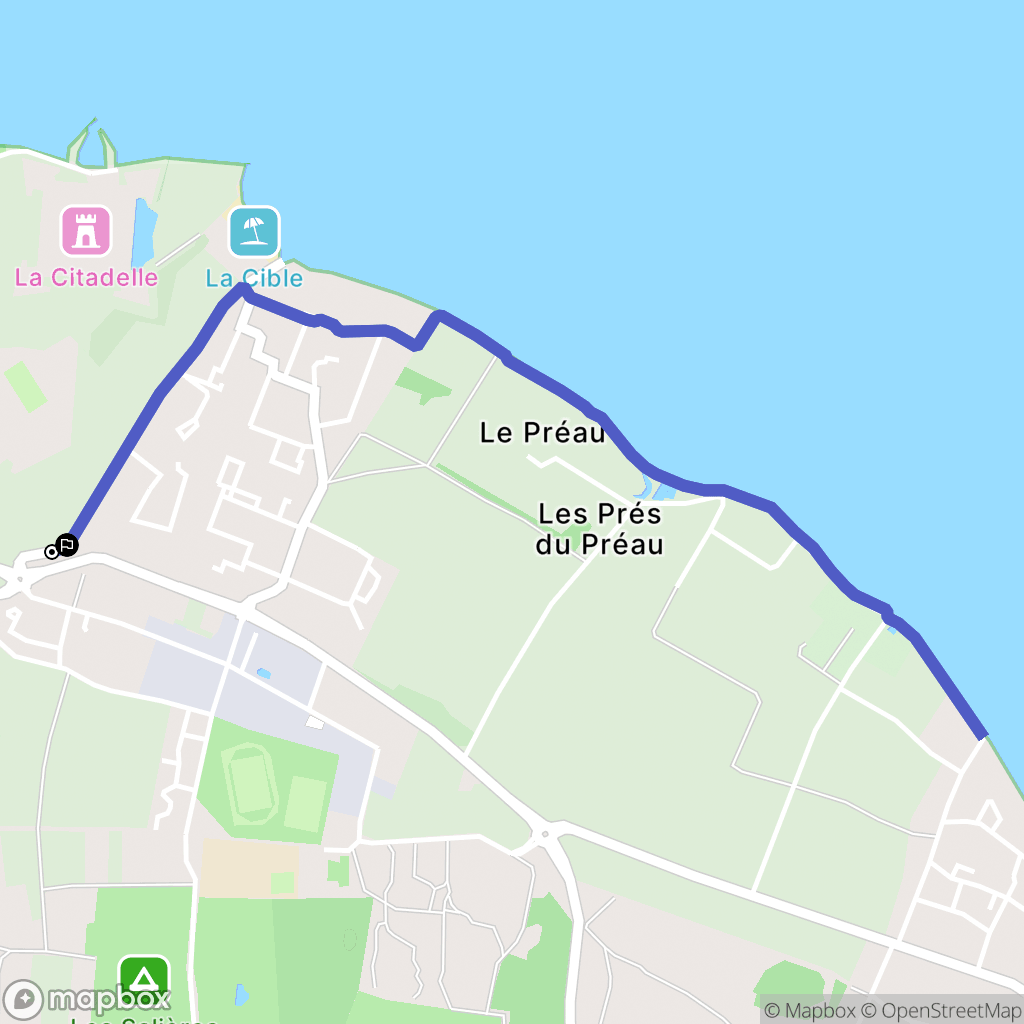 Saint-Martin-de-Ré : carte du parcours de randonnée - France