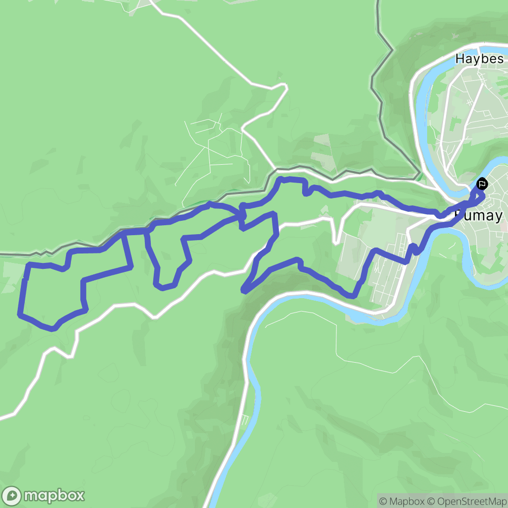 Fumay : carte du parcours de randonnée - France