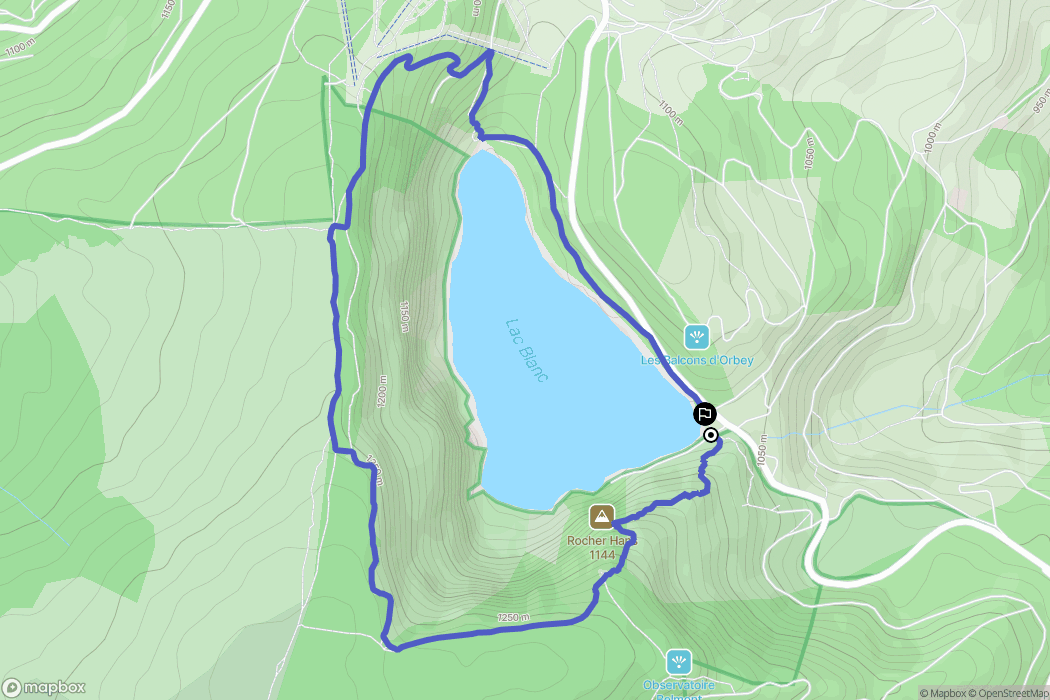 Orbey : carte du parcours de randonnée - France