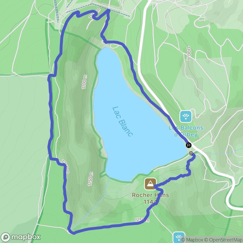 Orbey : carte du parcours de randonnée - France