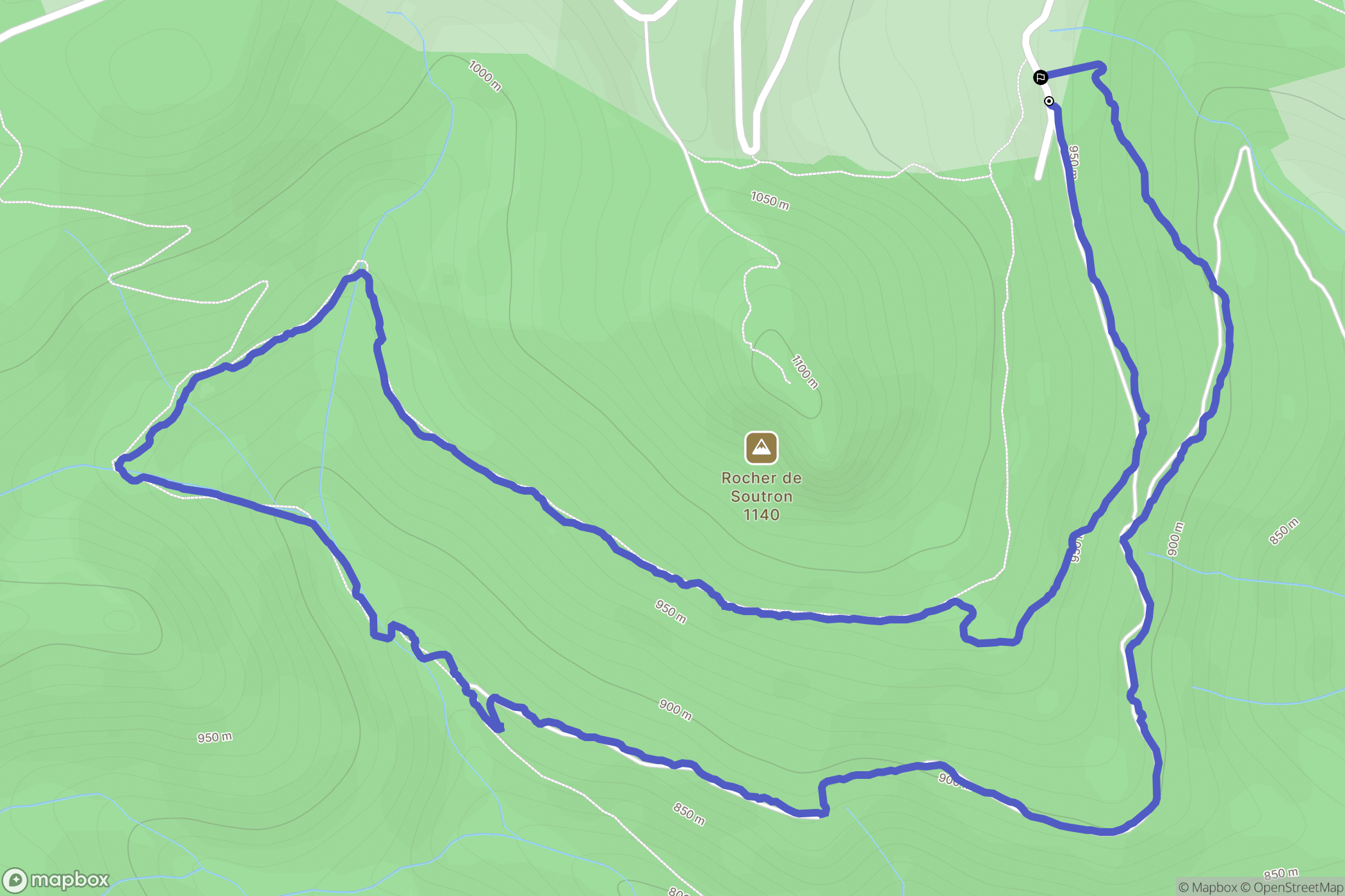 Arcens : carte du parcours de randonnée - France