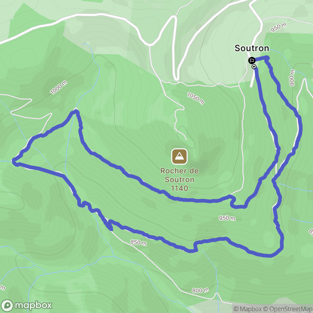 Arcens : carte du parcours de randonnée - France