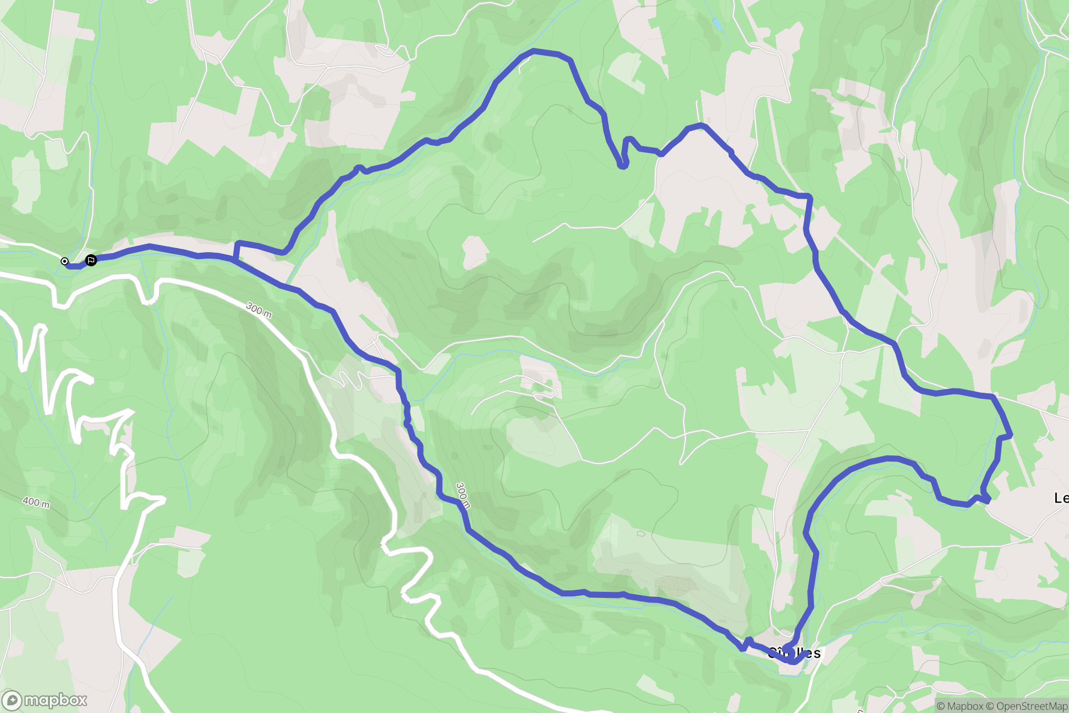 Rochefort-en-Valdaine : carte du parcours de randonnée - France