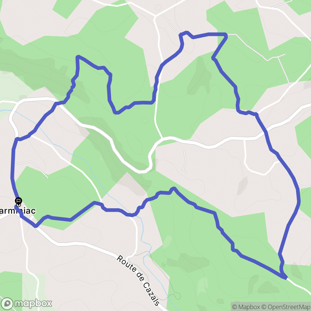 Marminiac : carte du parcours de randonnée - France