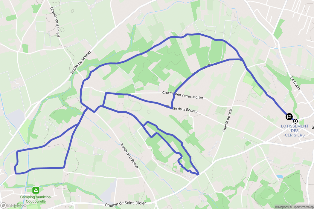 Saint-Didier : carte du parcours de randonnée - France