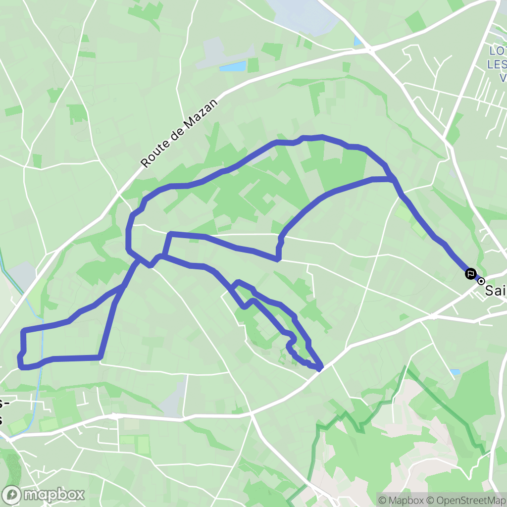 Saint-Didier : carte du parcours de randonnée - France