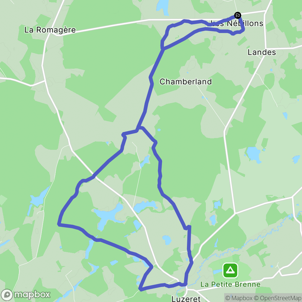 Rivarennes : carte du parcours de randonnée - France