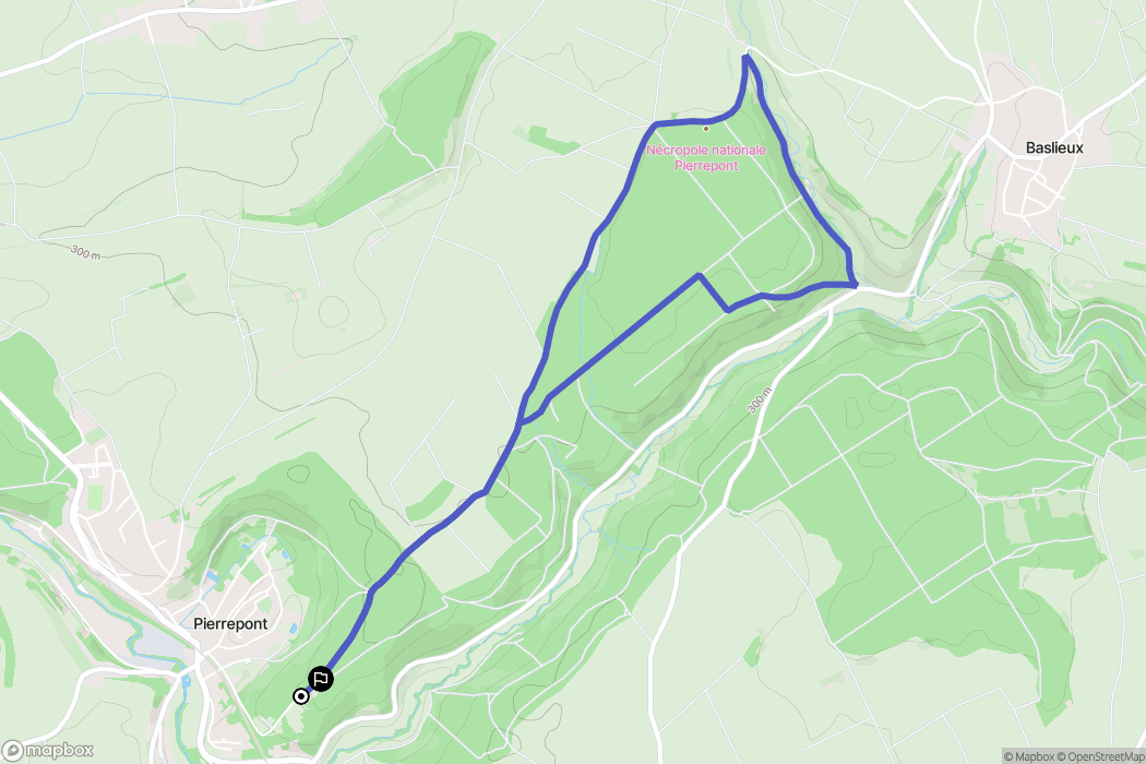 Pierrepont : carte du parcours de randonnée - France