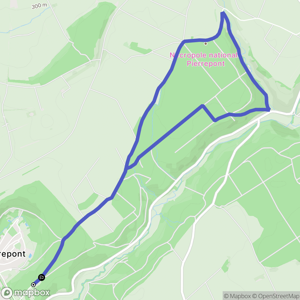 Pierrepont : carte du parcours de randonnée - France
