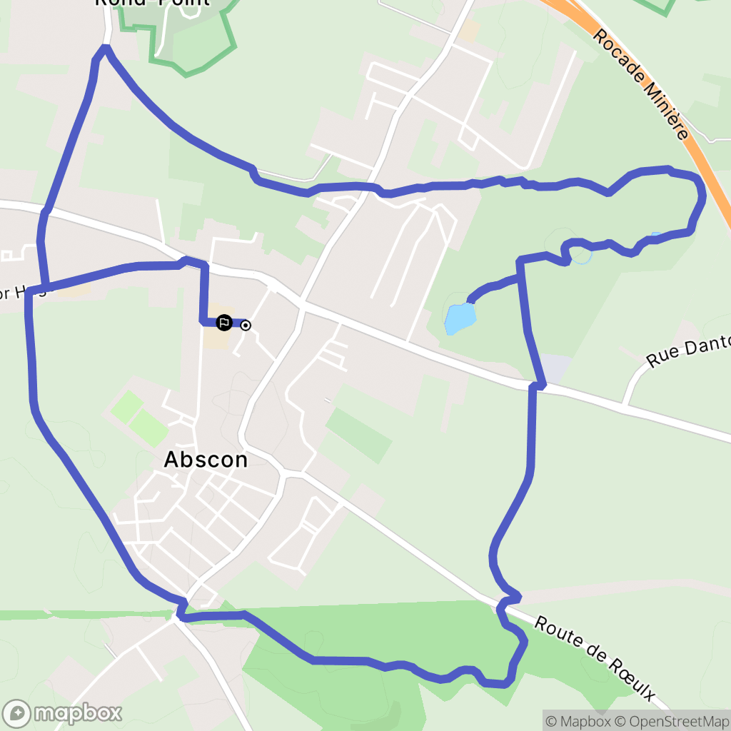 Abscon : carte du parcours de randonnée - France
