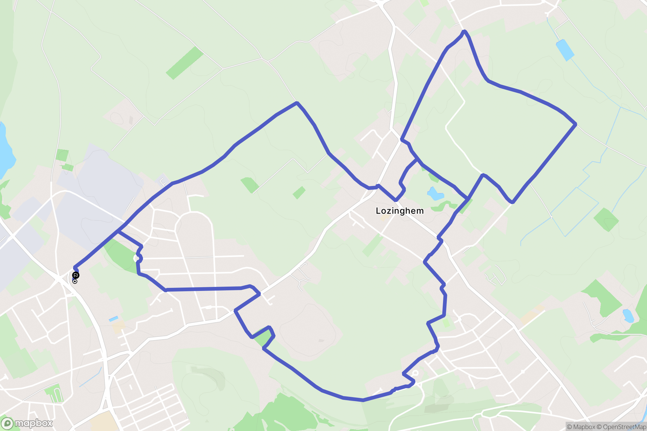 Auchel : carte du parcours de randonnée - France