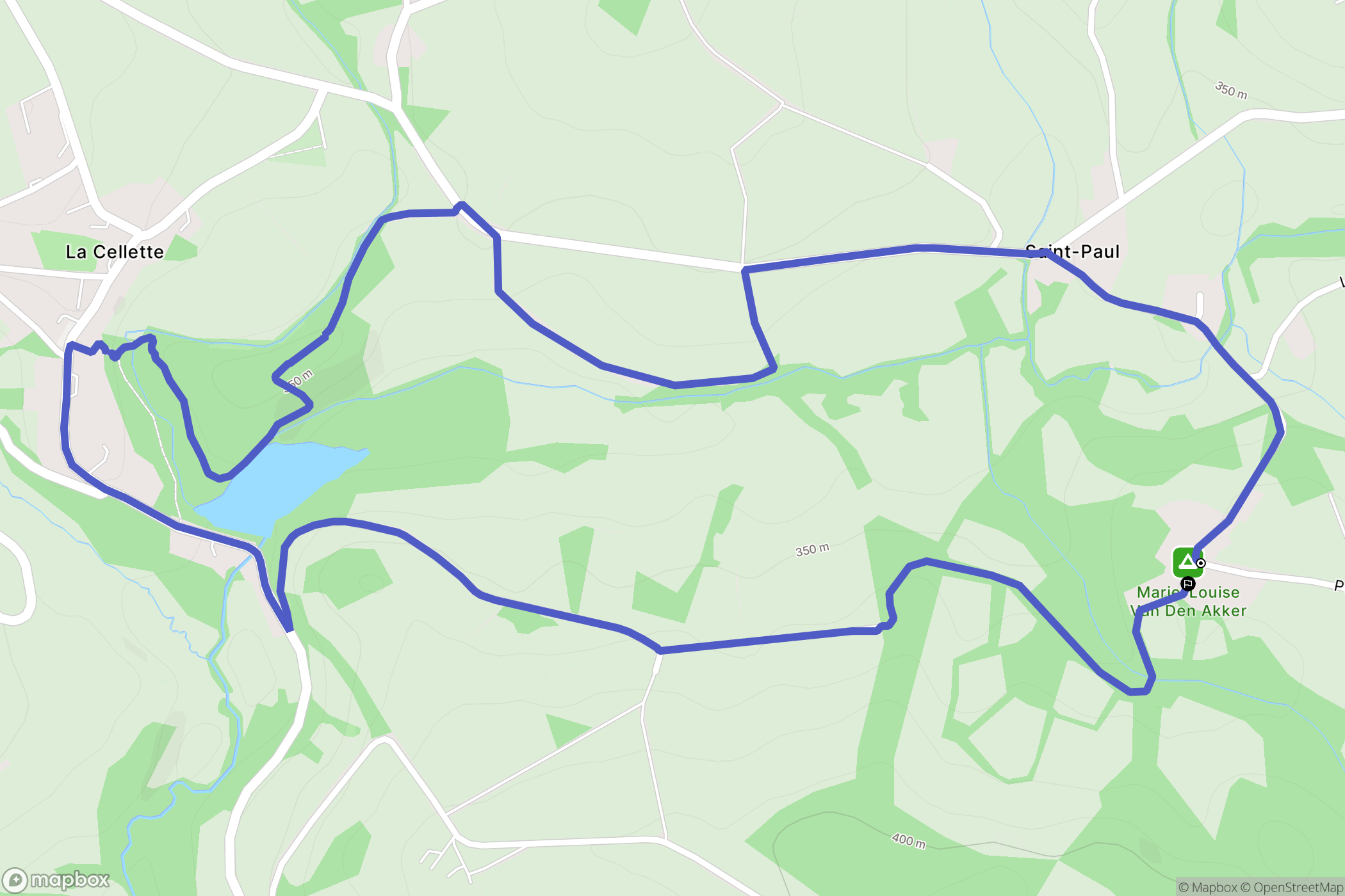 La Cellette : carte du parcours de randonnée - France