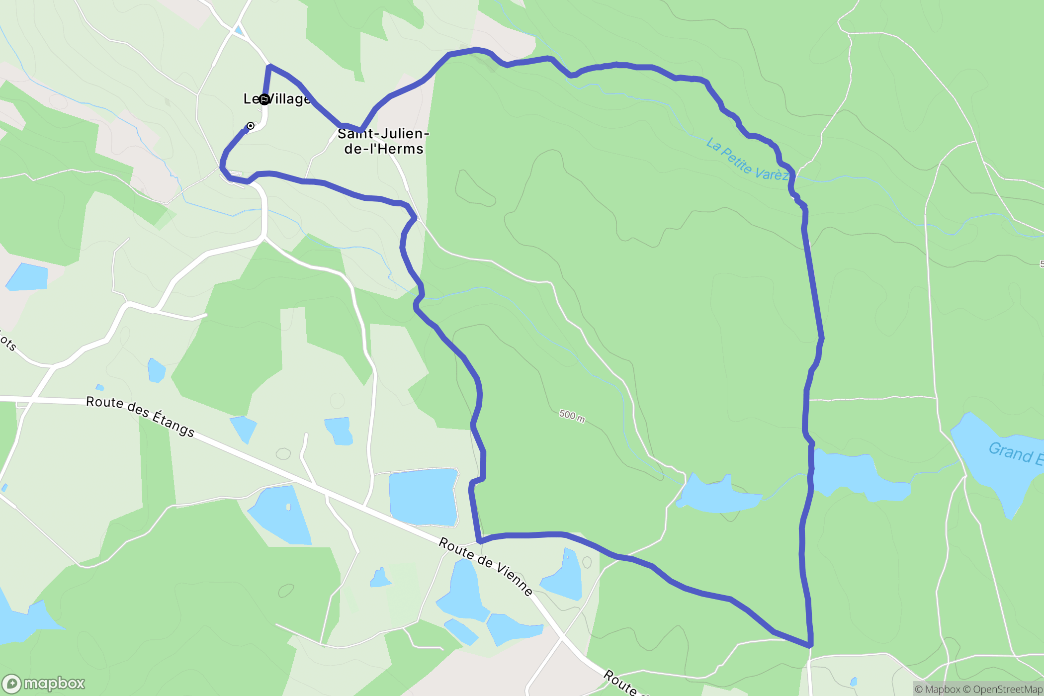 Saint-Julien-de-l'Herms : carte du parcours de randonnée - France