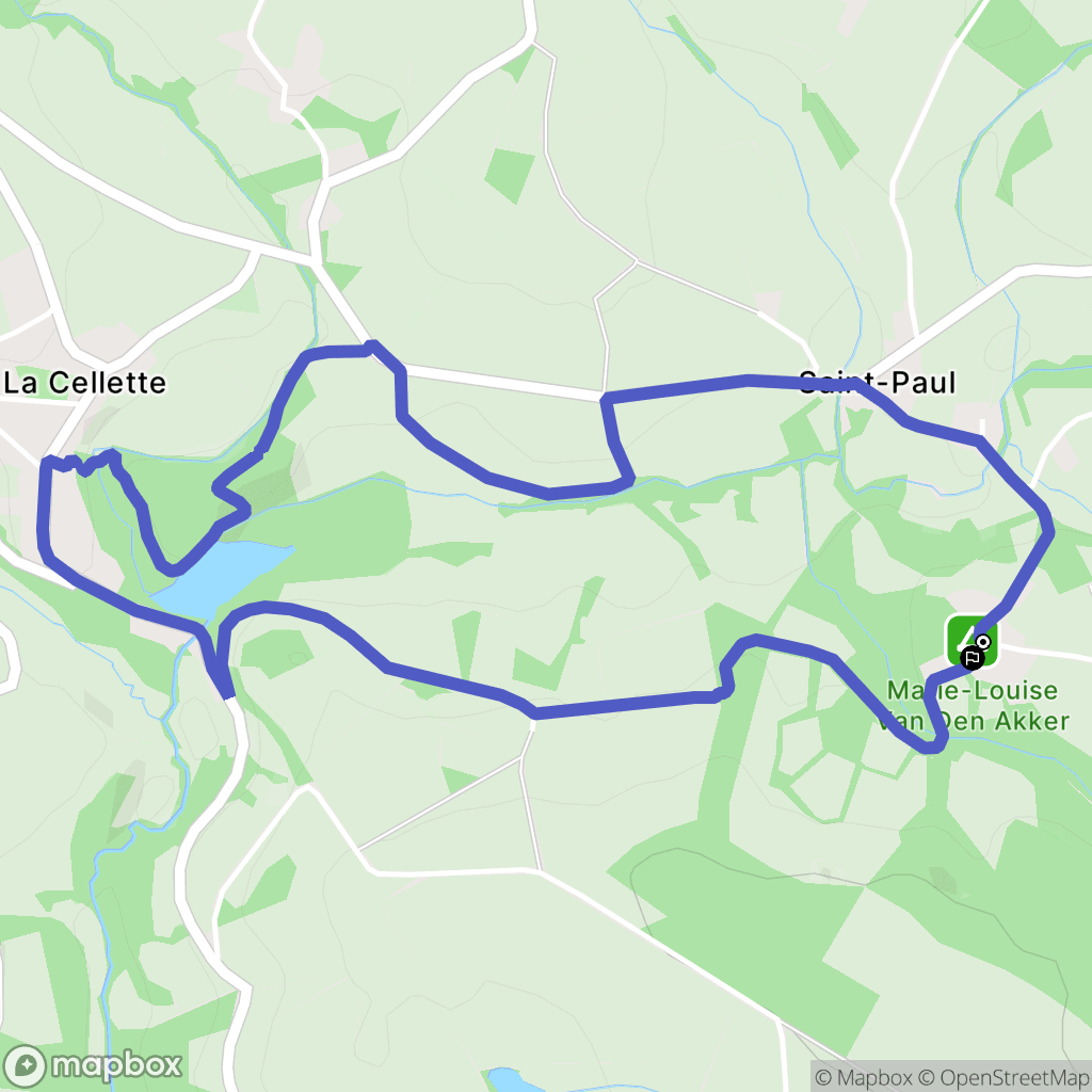 La Cellette : carte du parcours de randonnée - France
