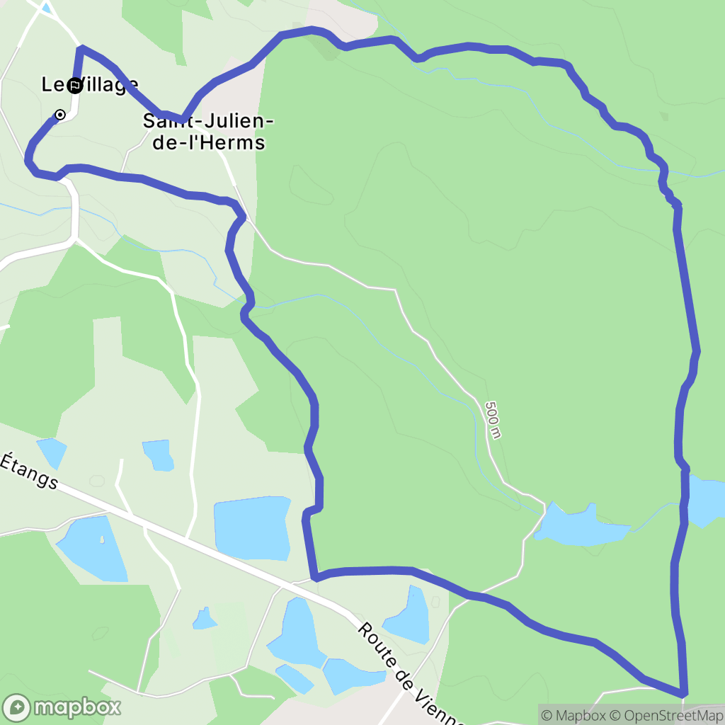 Saint-Julien-de-l'Herms : carte du parcours de randonnée - France