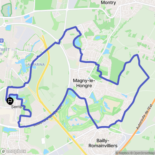 Serris : carte du parcours de randonnée - France