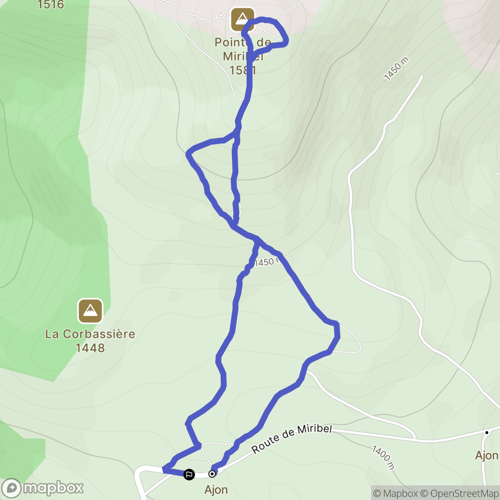 Villard : carte du parcours de randonnée - France