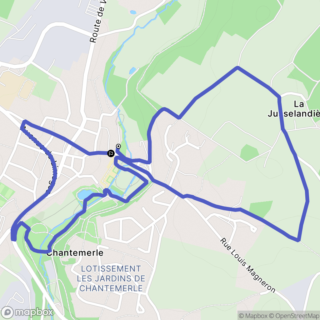 Celles-sur-Belle : carte du parcours de randonnée - France
