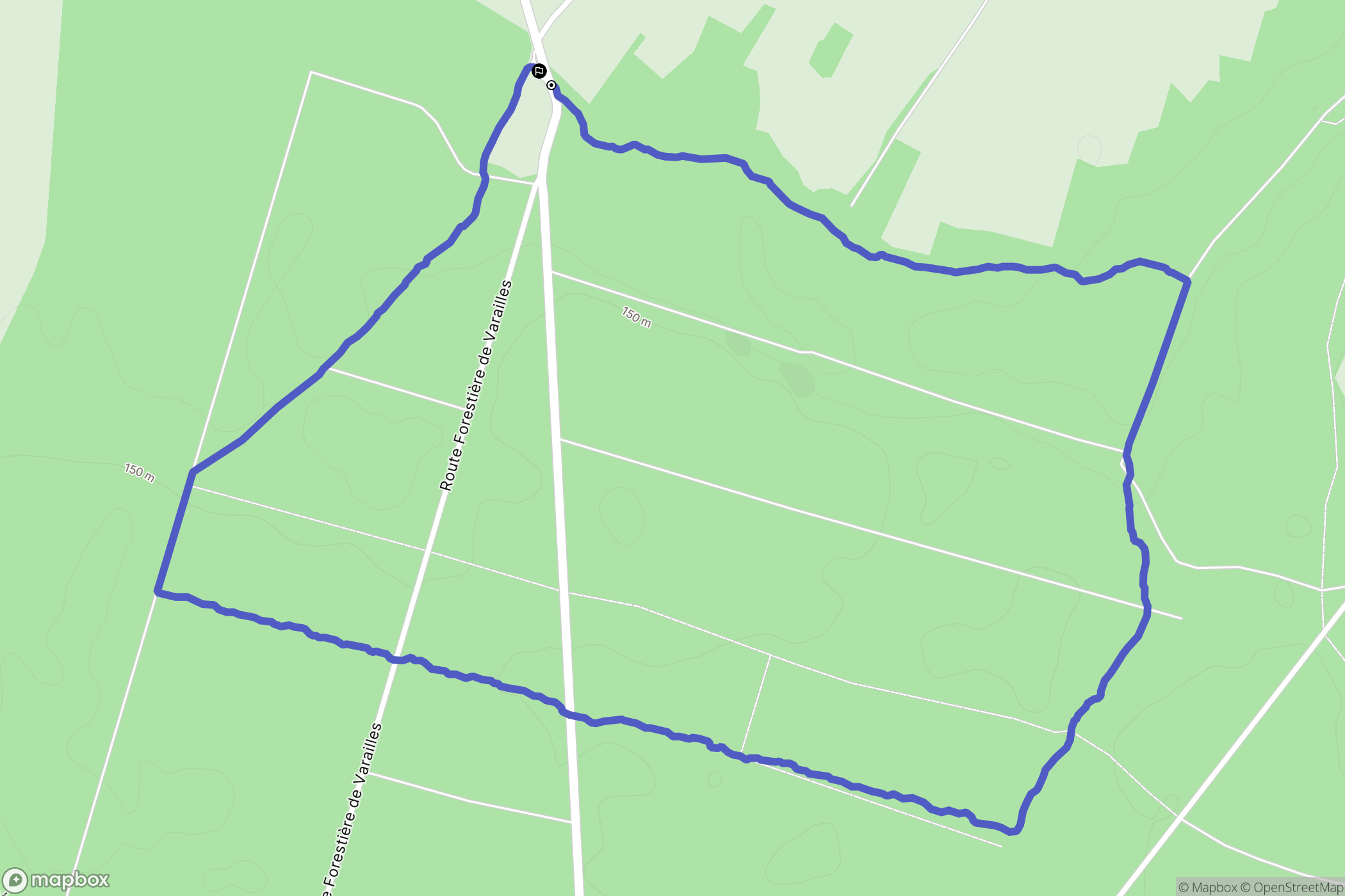 Vouillé : carte du parcours de randonnée - France