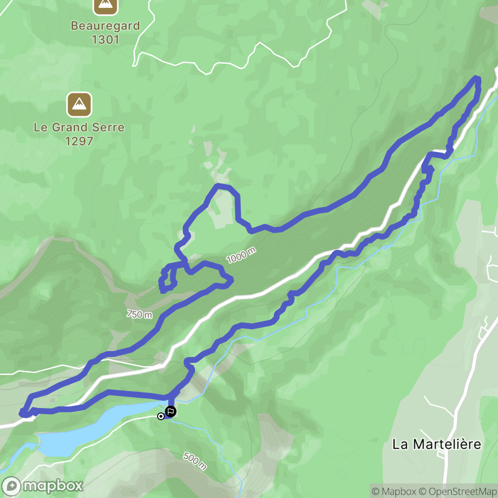 Chatelus : carte du parcours de randonnée - France