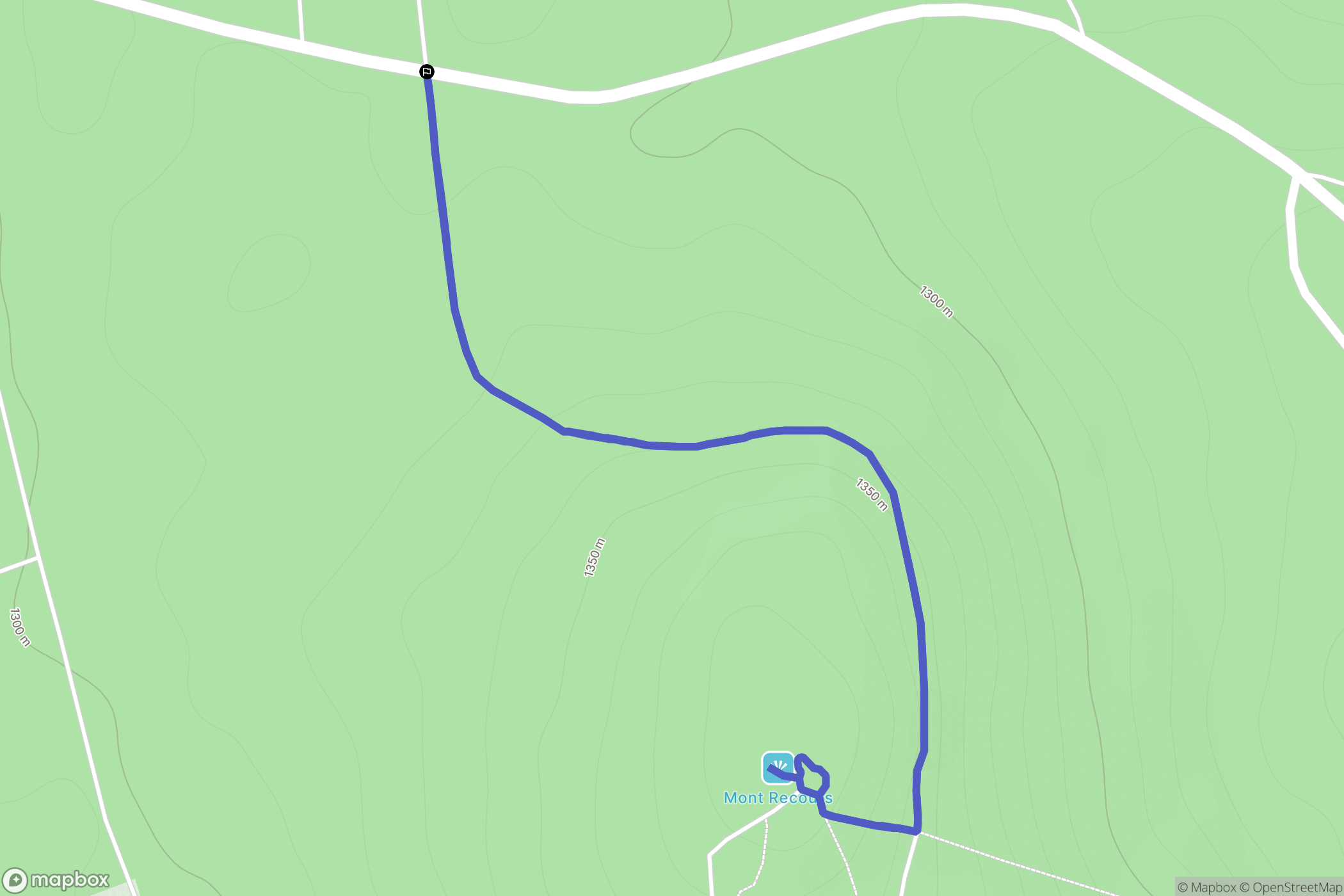 Saint-Jean-Lachalm : carte du parcours de randonnée - France