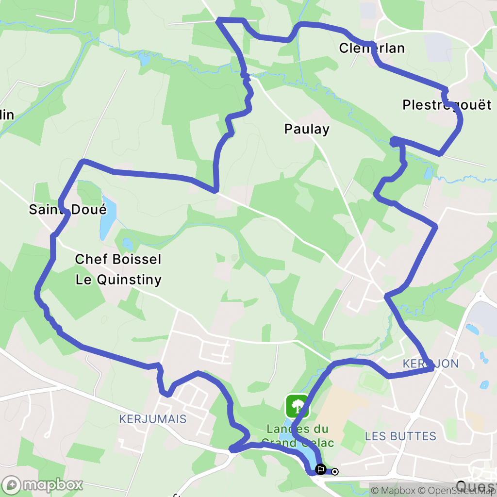 Questembert : carte du parcours de randonnée - France
