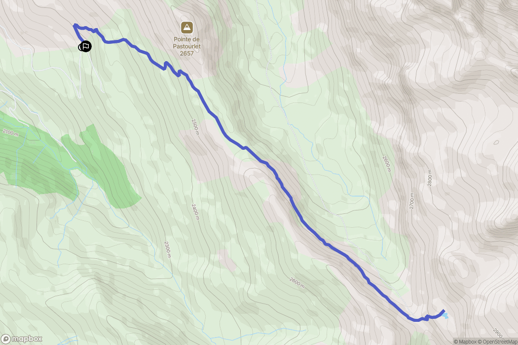 Vars : carte du parcours de randonnée - France