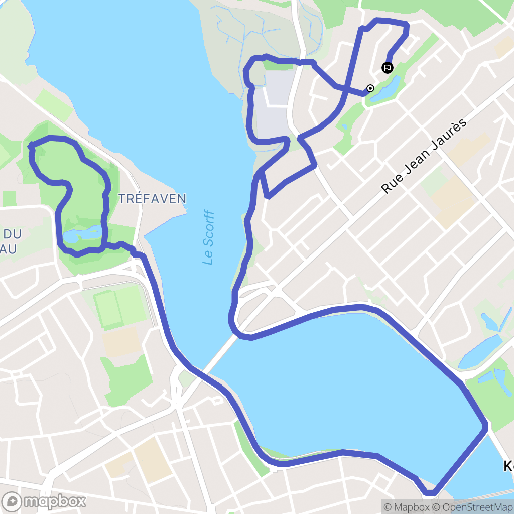 Lanester : carte du parcours de randonnée - France