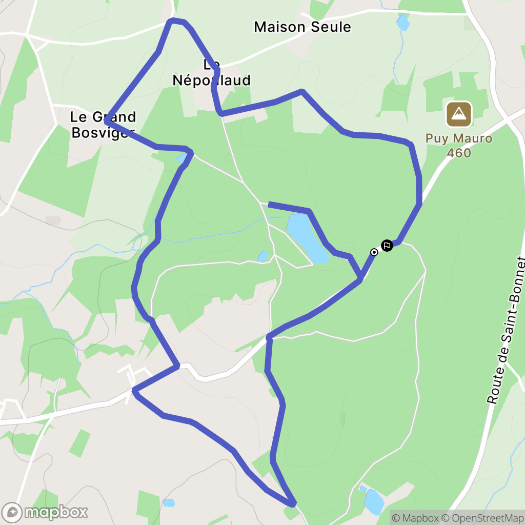 Saint-Paul : carte du parcours de randonnée - France