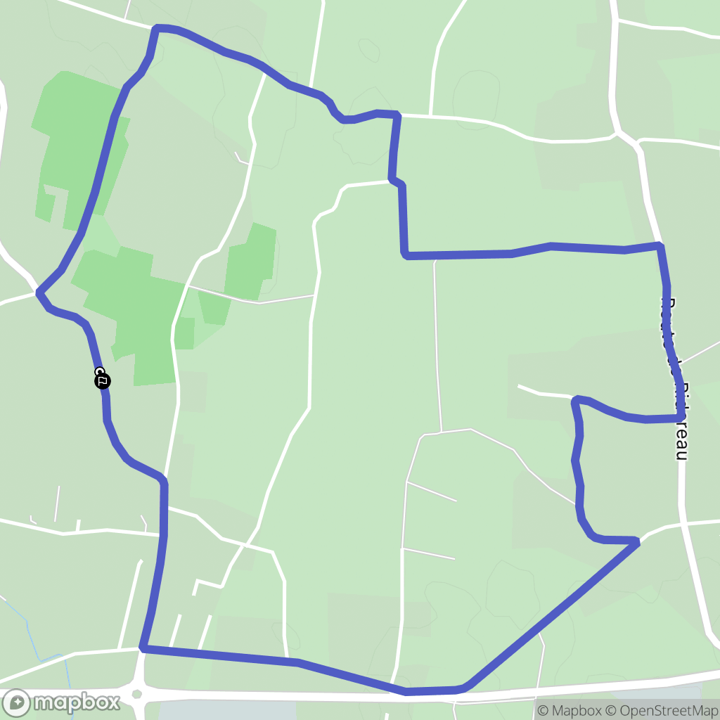 Loire-Authion : carte du parcours de randonnée - France