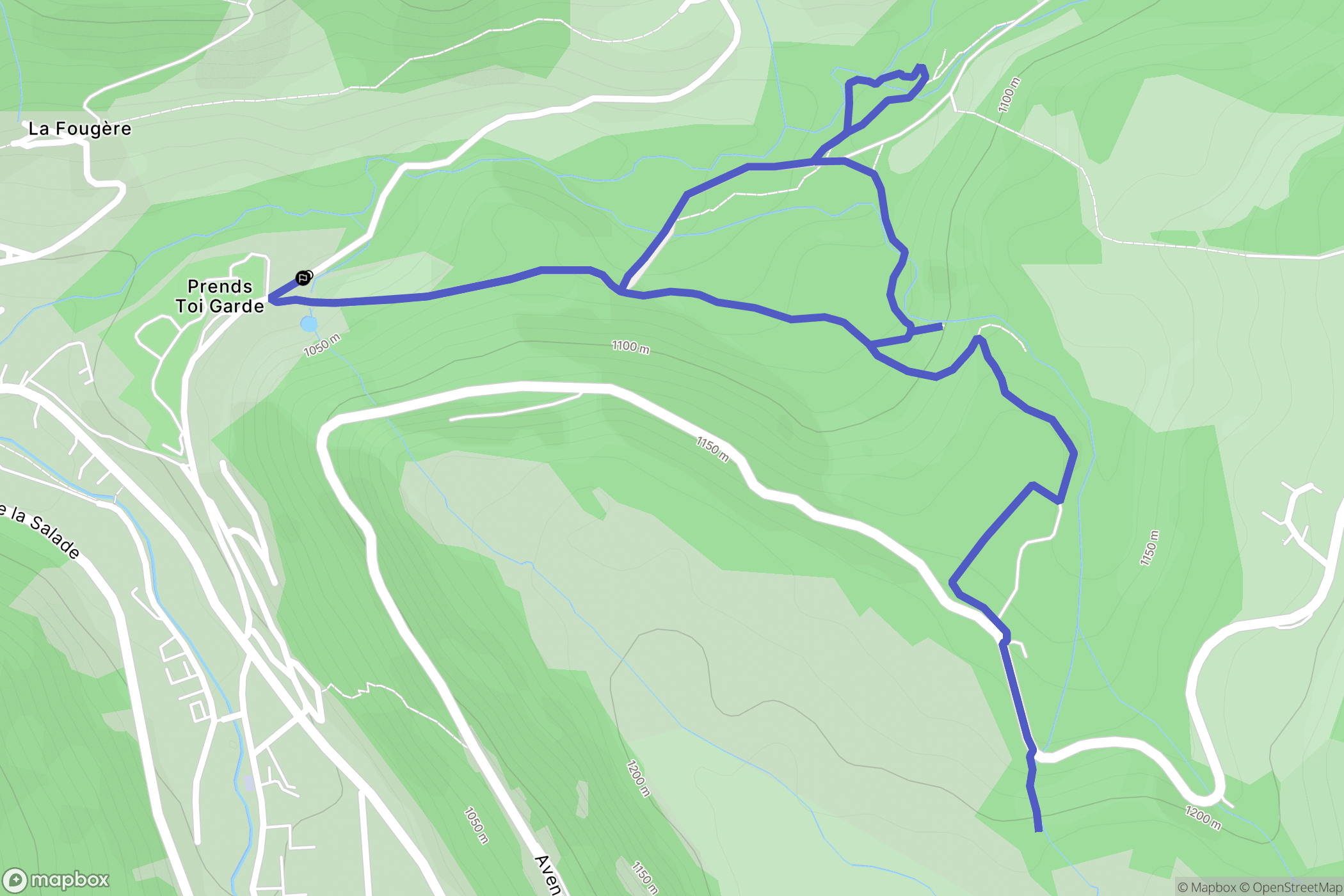 Mont-Dore : carte du parcours de randonnée - France