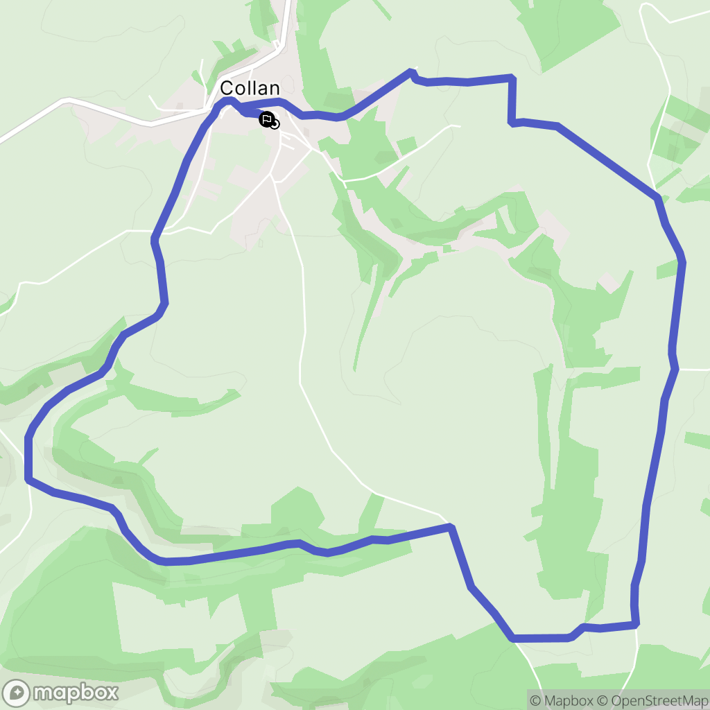 Collan : carte du parcours de randonnée - France