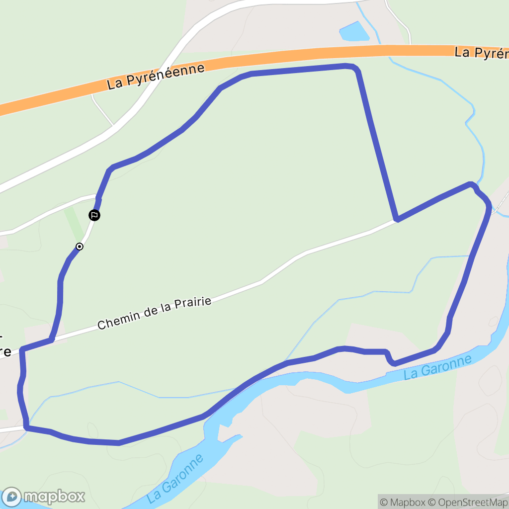 Bordes-de-Rivière : carte du parcours de randonnée - France