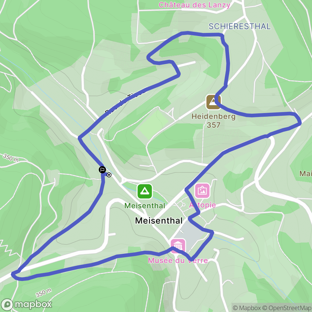 Meisenthal : carte du parcours de randonnée - France