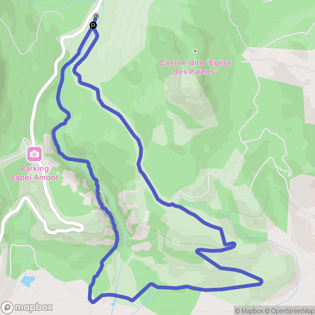 Bagnols-en-Forêt : carte du parcours de randonnée - France