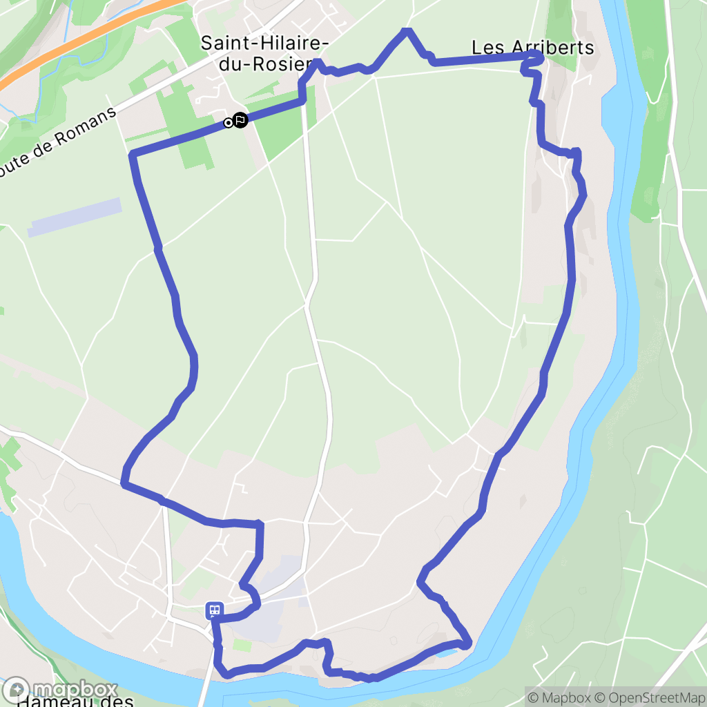 Saint-Hilaire-du-Rosier : carte du parcours de randonnée - France