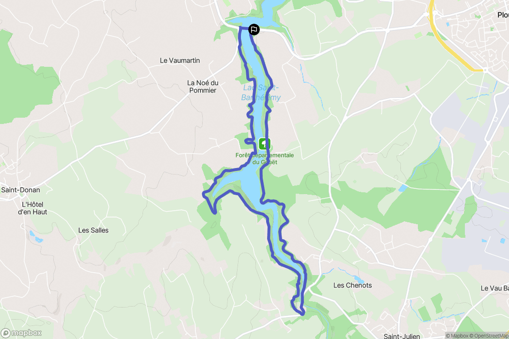 Ploufragan : carte du parcours de randonnée - France
