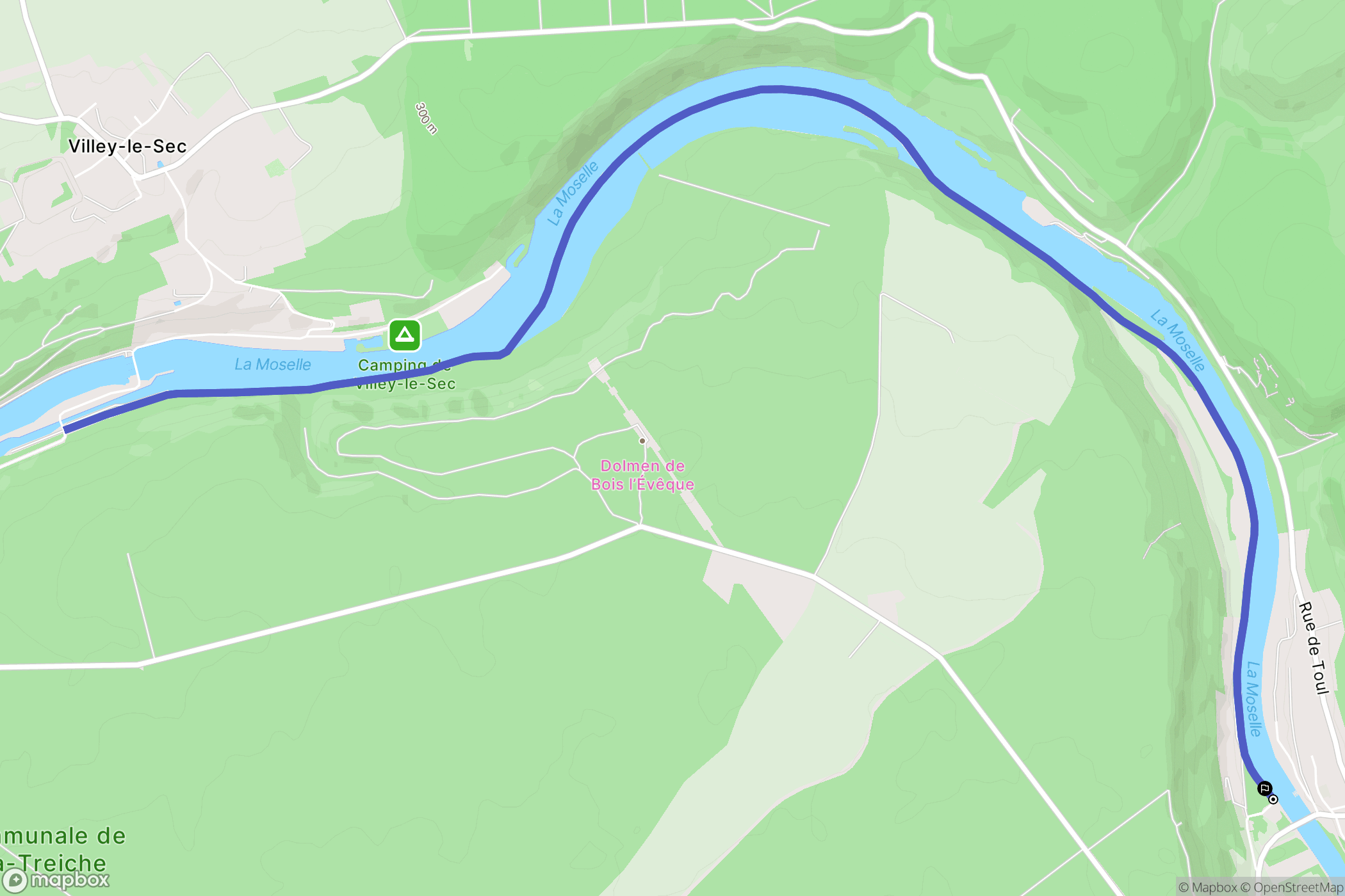 Maron : carte du parcours de randonnée - France
