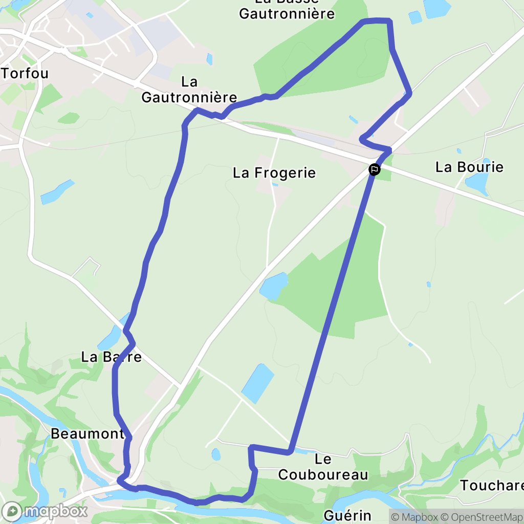 Sèvremoine : carte du parcours de randonnée - France